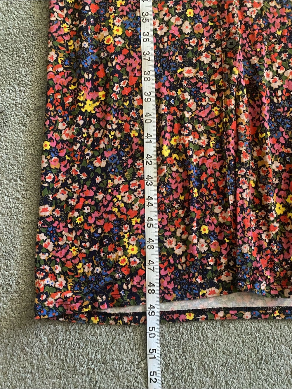 Boden Ecovero Floral Midi Dress Button Front Belted V Neck Jersey 10R - Picture 13 of 13